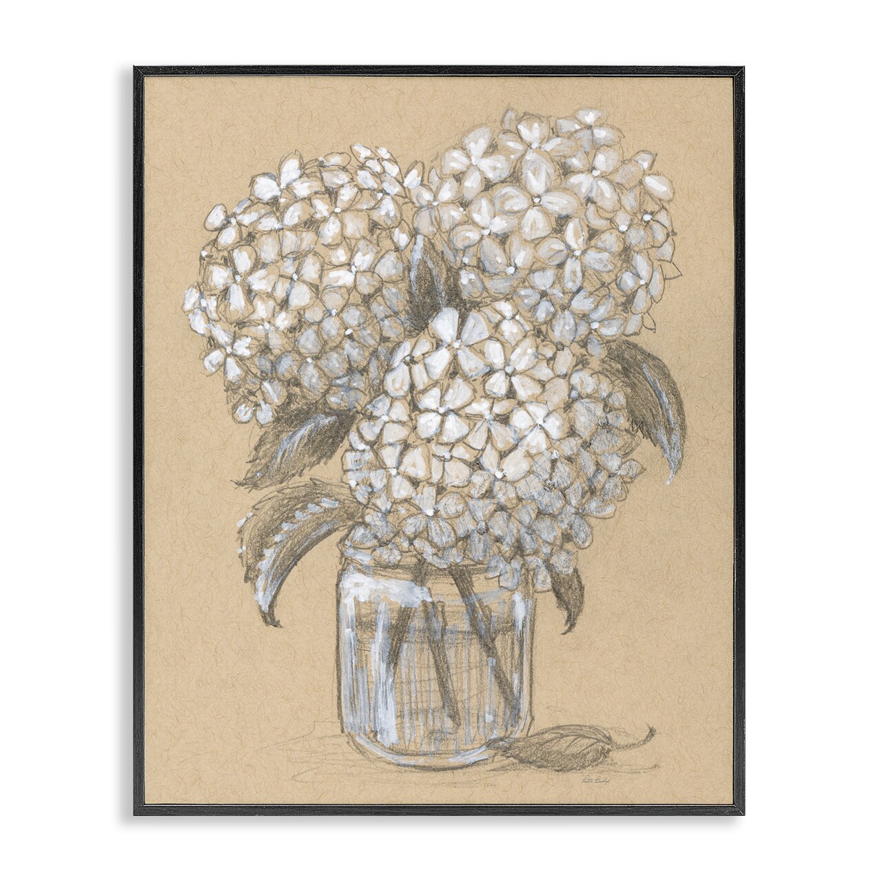 Stupell Industries Hydrangea Jar Drawing Framed Giclee, design by Patti Bishop